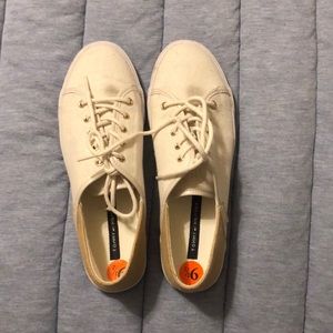 Tommy Hilfiger cream and tan shoes